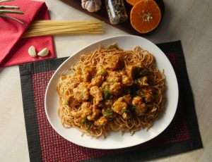 Orange Chicken with Spicy Noodles – Food Fusion