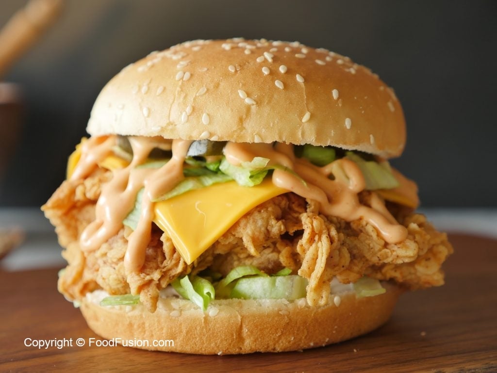 Spicy Crispy Chicken Burger – Food Fusion
