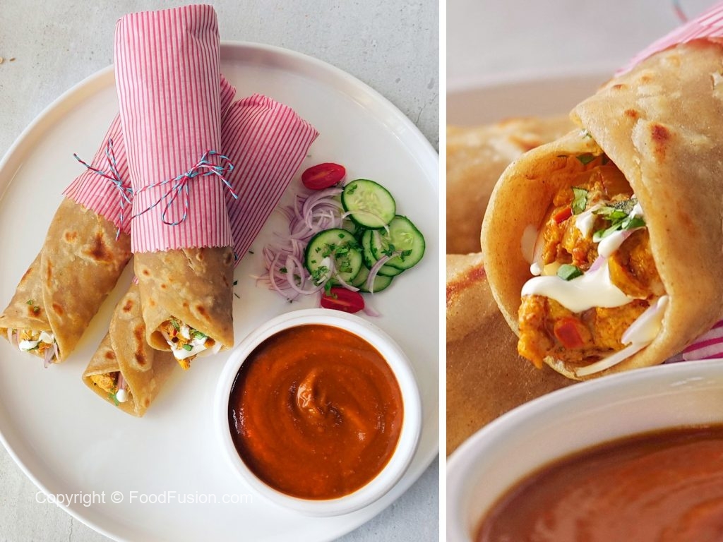 Butter Chicken paratha roll – Food Fusion