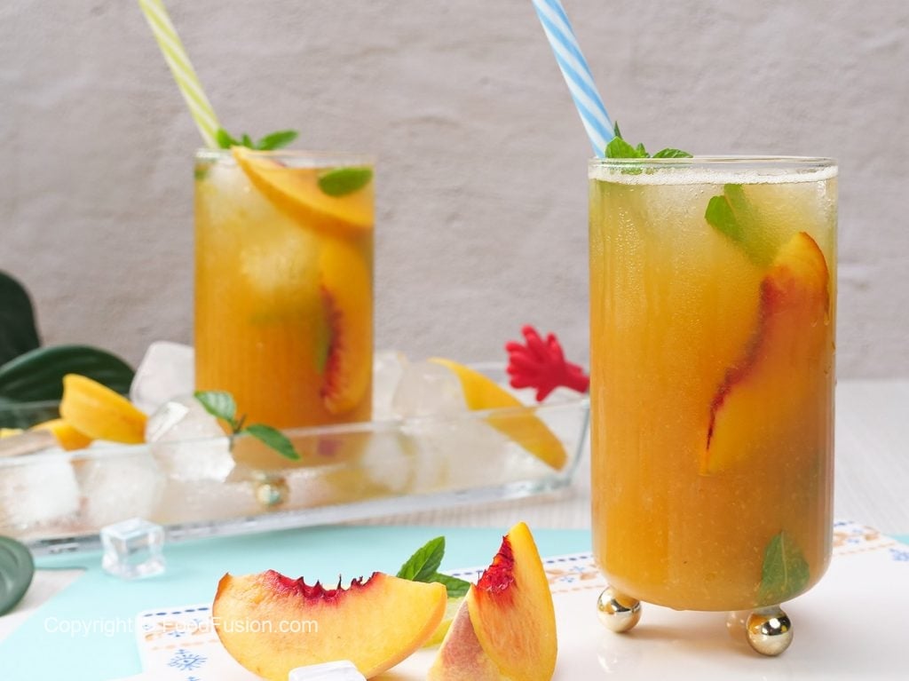 Peach Ginger Iced Green Tea – Food Fusion